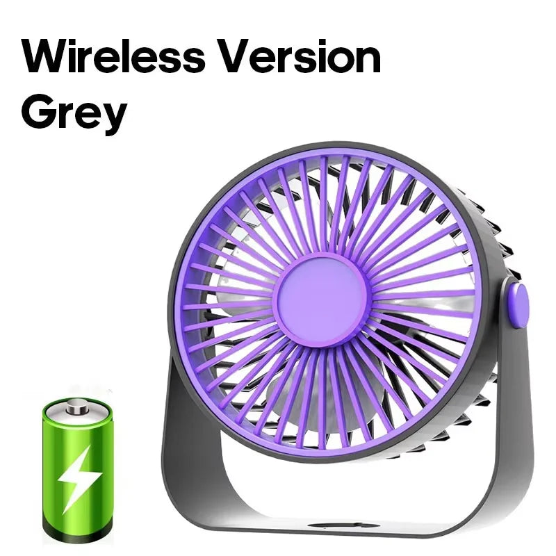 Cordless Electric Fan 3600mah Wireless Portable Air Circulator Fan Desktop Wall Ceiling Air Cooling Cooler Quiet Ventilator