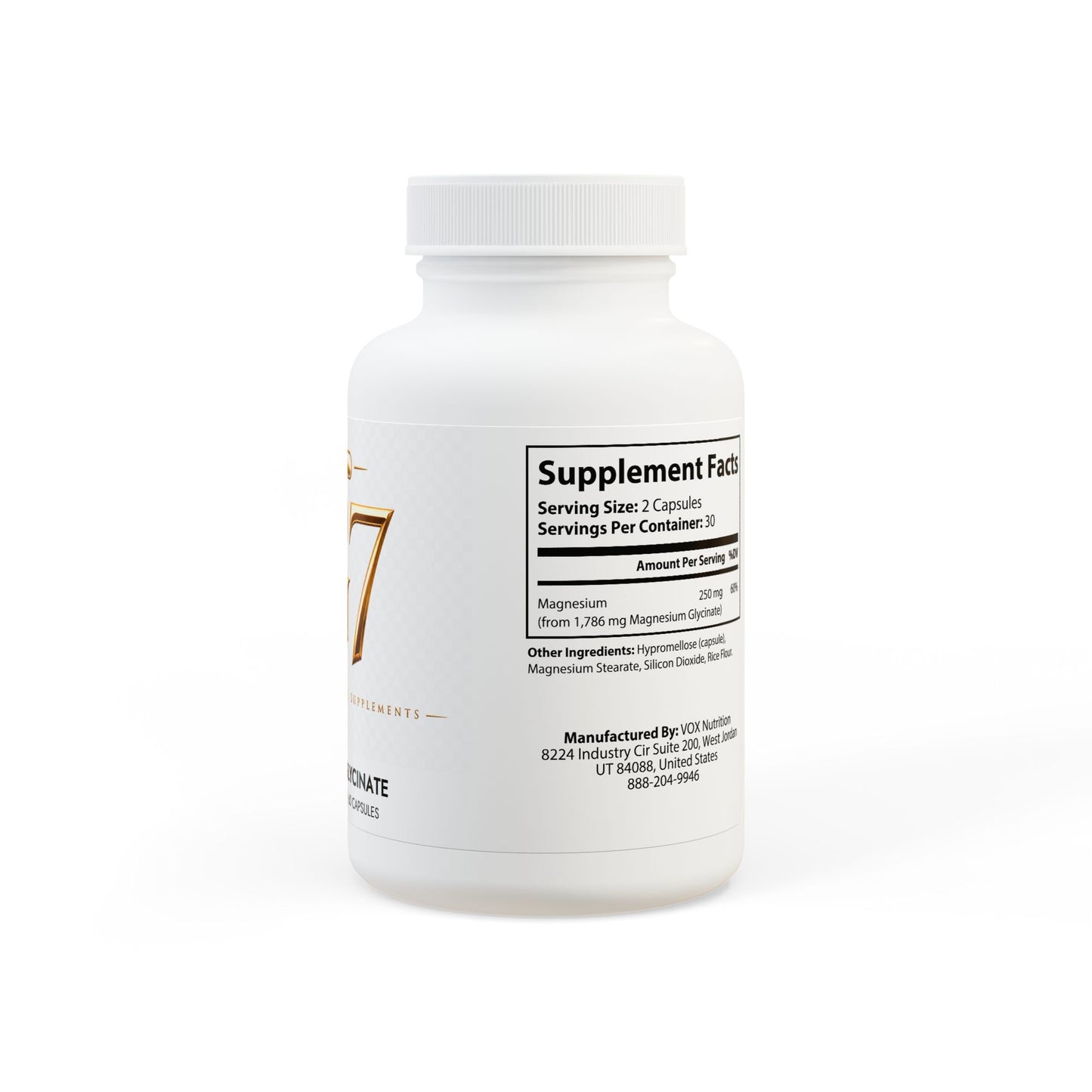 G7 God's Number - Magnesium Glycinate Supplement (60 Capsules)