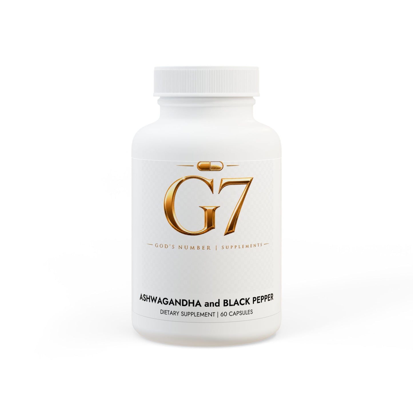G7 God's Number Ashwagandha and Black Pepper Supplement (60 capsules)