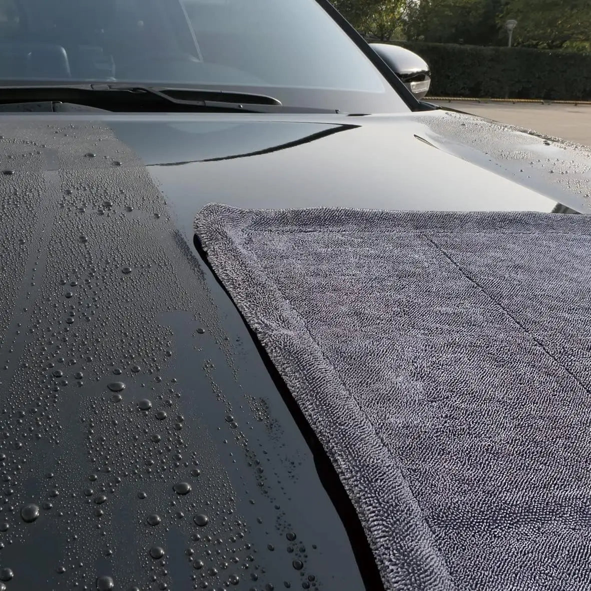 60*90 Large Premium 1200 GSM Edge-less Microfiber Double Twist Pile Car Drying Towel No Streaks Scratches or Water Spots