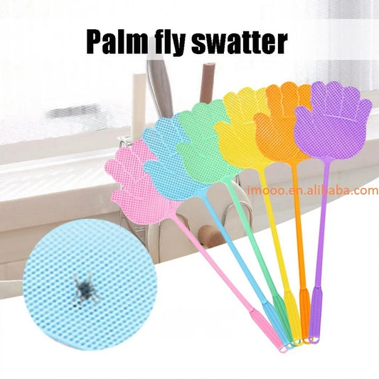 Factory Price Fly Swatter Cute Hand Pattern Plastic Lightweight Household Flapper Mosquito Bug Pest Control Tool