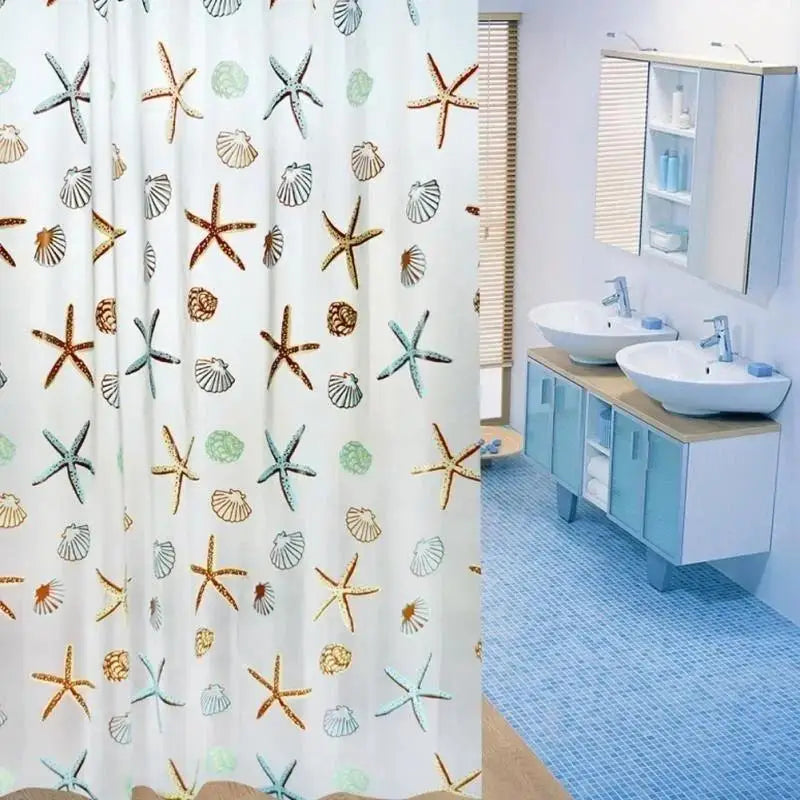 180*200cm Bathroom Curtain Waterproof Shower Curtain With 12 Curtain Hooks And Rings Shower Curtain Set